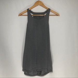 ABANA XS OPEN BACK TANK TOP GREY NEUTRAL WORKOUT ACTIVEWEAR SPORTY